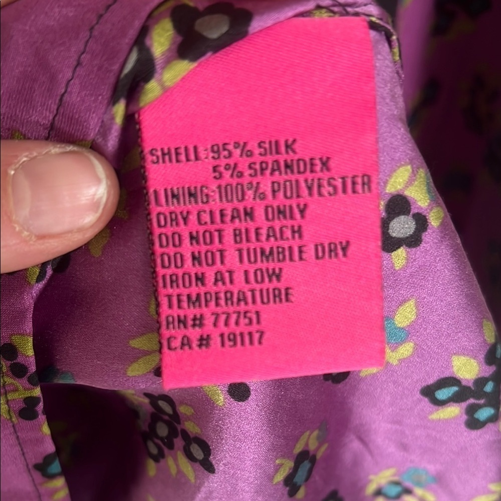 Betsey Johnson Black and Purple Floral Baby Doll Dress 10 - Picture 7 of 9